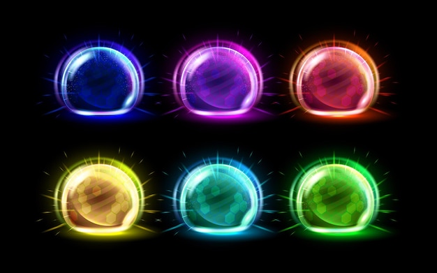 Different energy protection spheres set