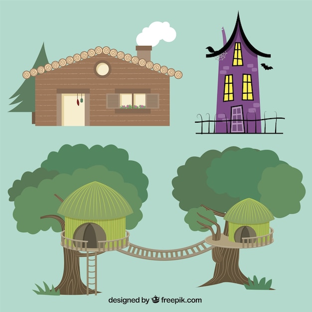 Free vector different house types