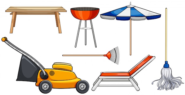 Free Vector different kind of household objects