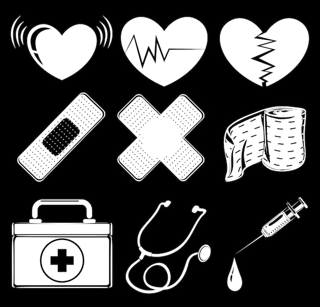 Free vector different medical instruments