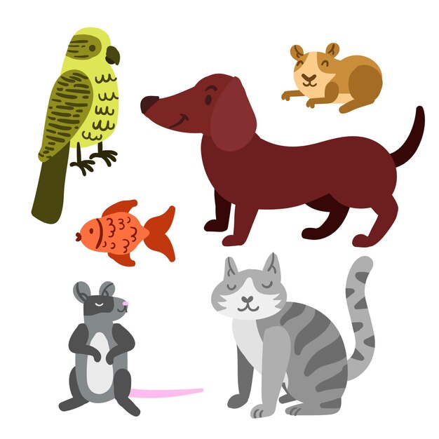 Different pets concept