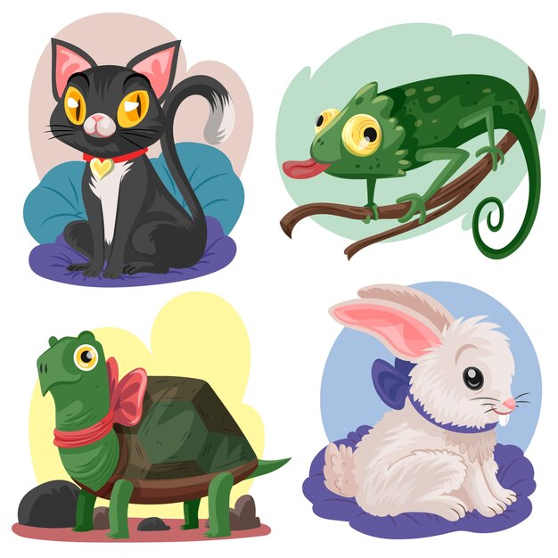 Different pets concept