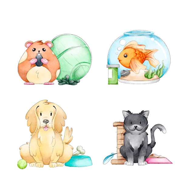 Different pets concept