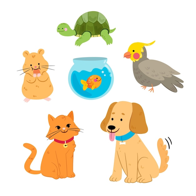 Different pets concept