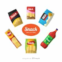 Free vector different snack collection