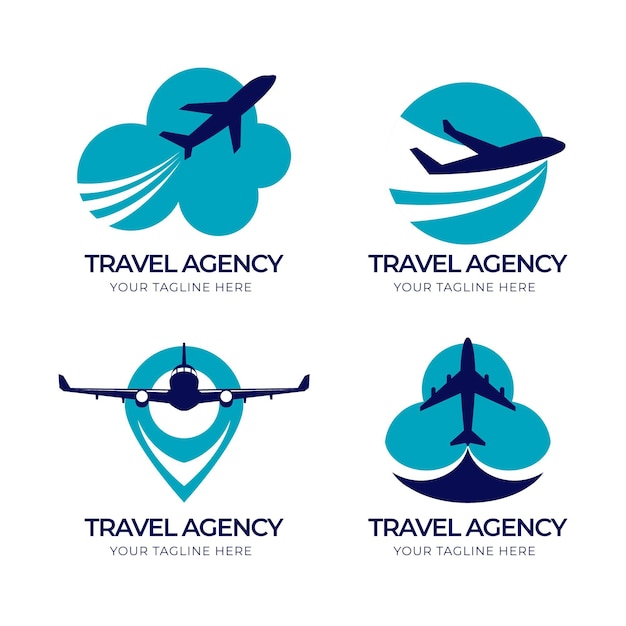 Different travel company logos collection