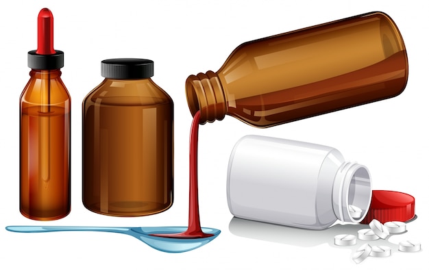 Free Vector different types of medicine