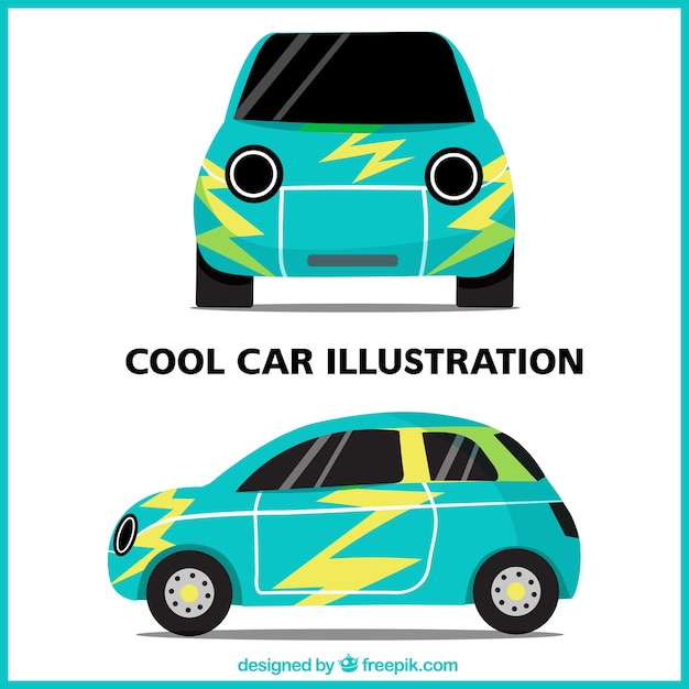 Different views of cool car