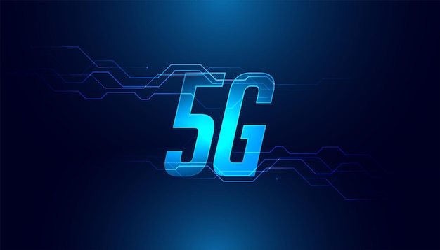 Digital 5G fifth generation fast speed mobile technology