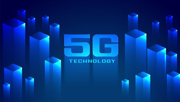 Digital 5G technology network background