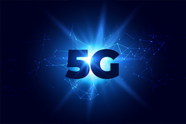 Digital 5G wireless communication network background