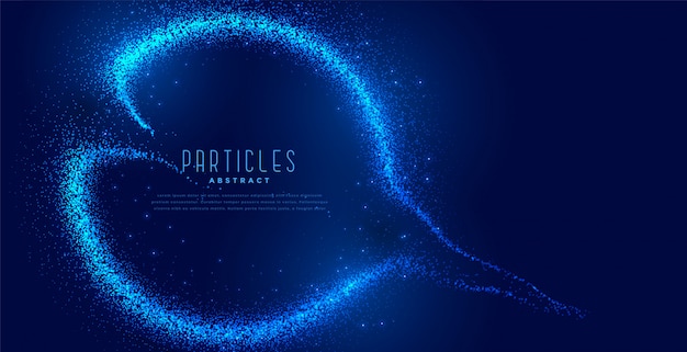 Digital blue particles flow background