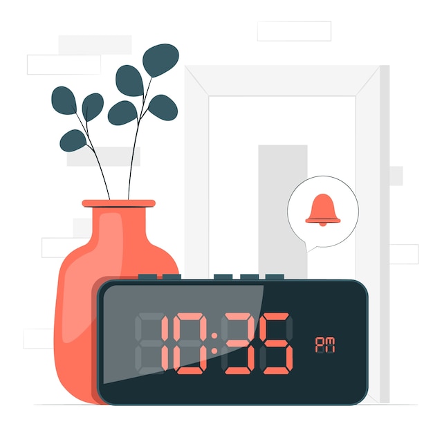 Free Vector digital clock concept illustration