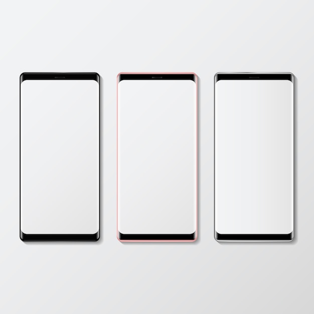 Free Vector digital device mockup set