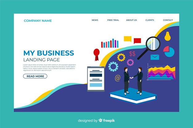 Digital marketing landing page template