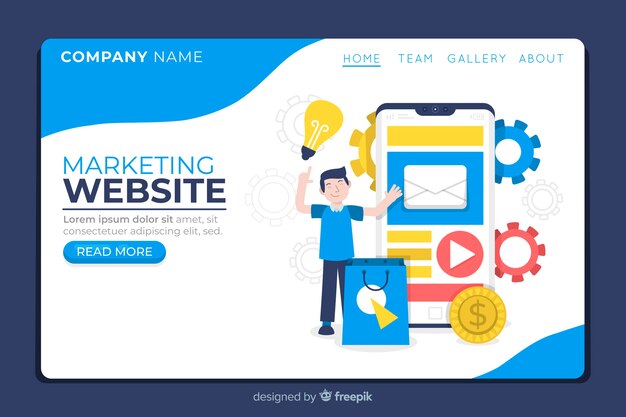 Digital marketing landing page template