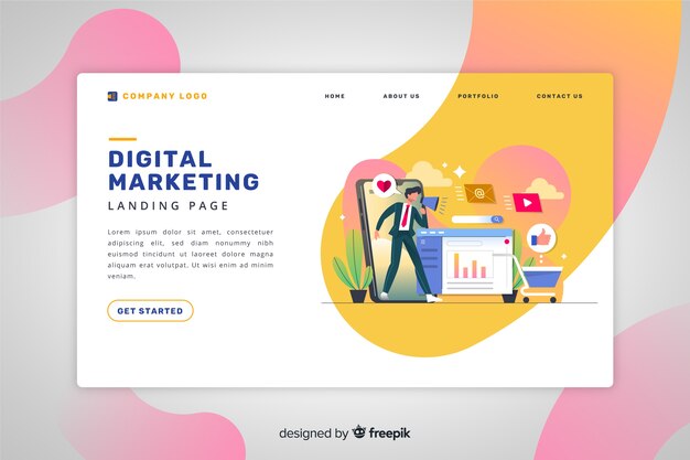 Digital marketing landing page