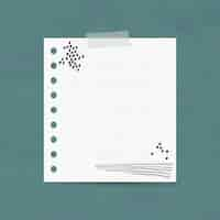 Free vector digital note vector grid paper element in memphis style