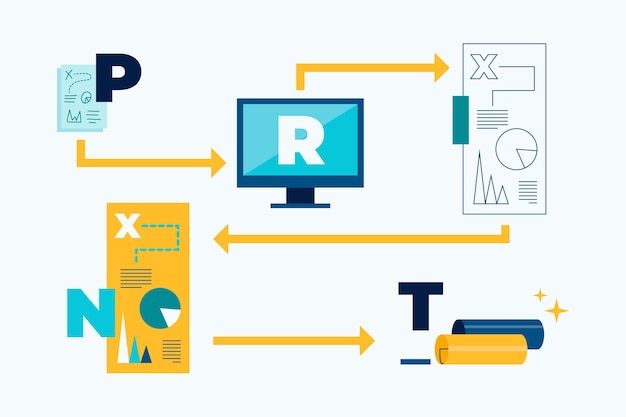 Digital printing concept with computer