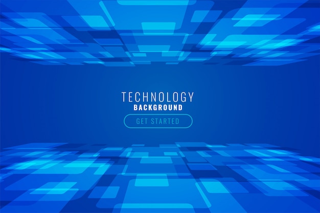 Digital technology abstract background in perspective style