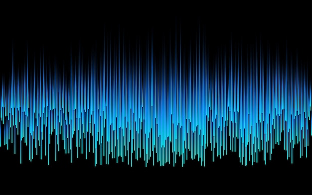 Digital Technology Ai lines flowing dynamic pattern in blue green colors isolate