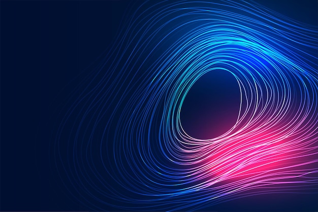 Digital technology flowing lines motion background