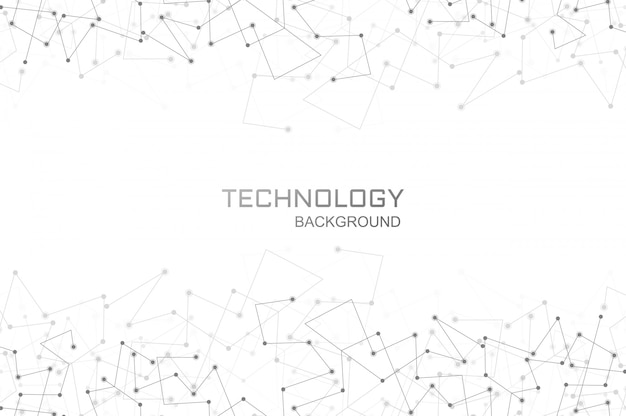 Digital technology polygon connection background