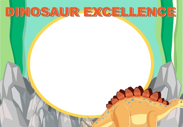 Free Vector dinosaur certificate template in cartoon style