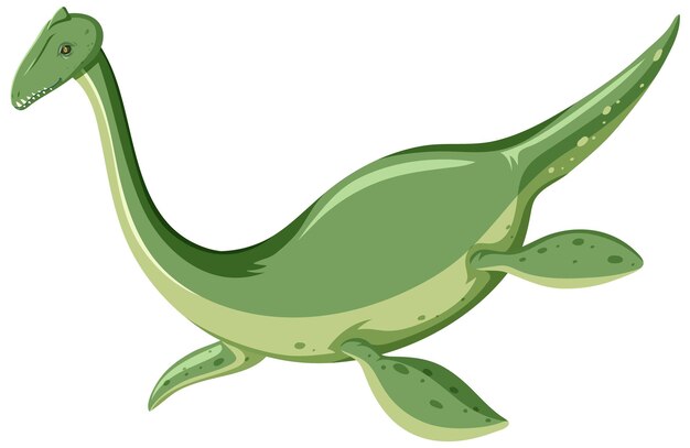 A dinosaur plesiosaurus on white background