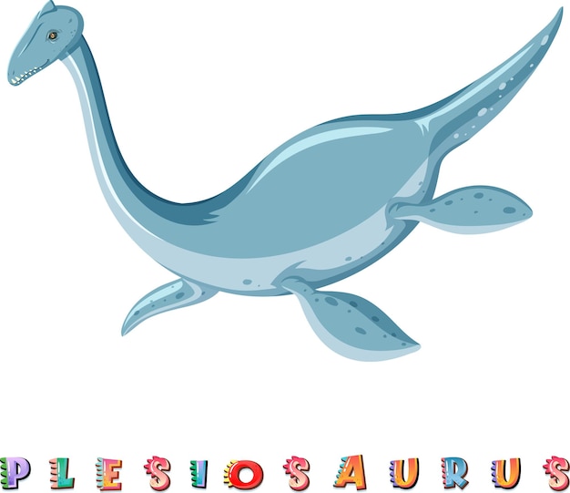 Dinosaur wordcard for plesiosaurus