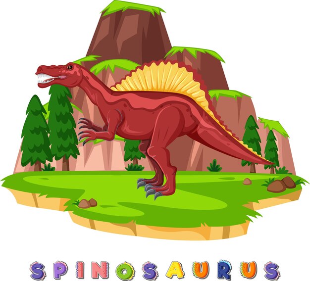 Dinosaur wordcard for spinosaurus