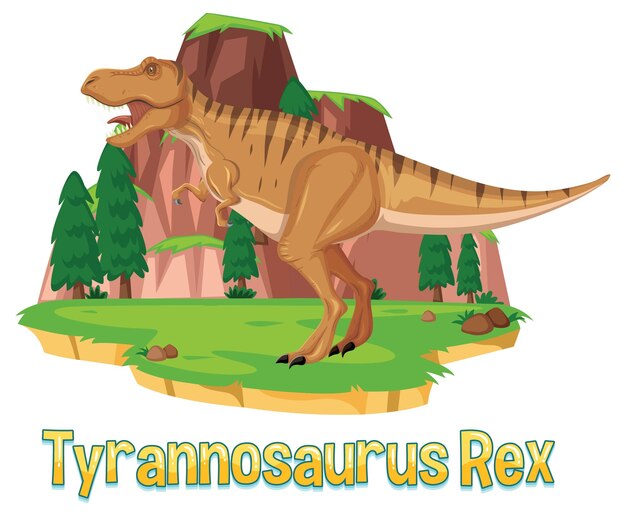 Dinosaur wordcard for tyrannosaurus rex