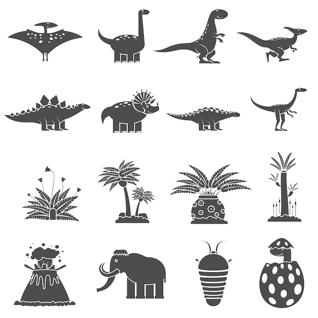 Dinosaurs Black Set