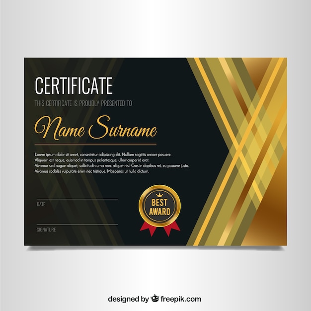 Diploma of golden lines