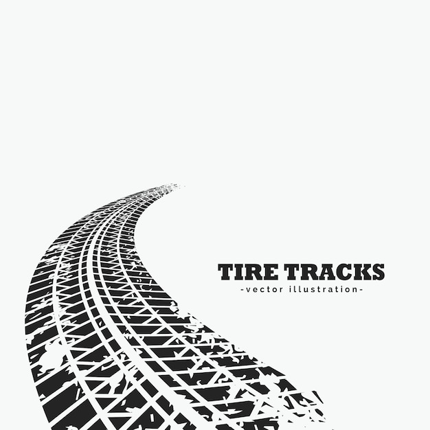 Free vector dirty tire tracks fading into the horizon