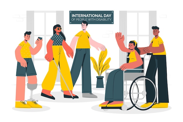 Disabled day concept illustration