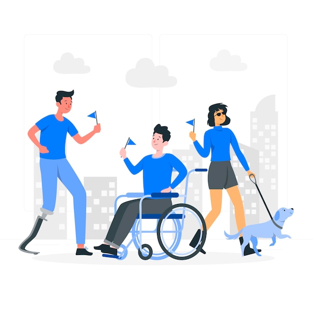 Disabled day concept illustration