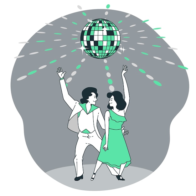 Disco ball concept illustration