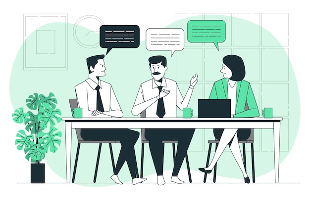 Free Vector discussion concept illustration