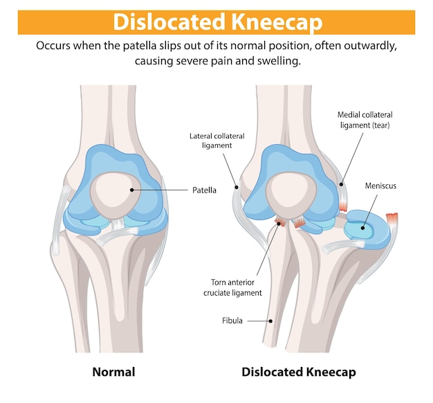 Dislocated Kneecap Illustration