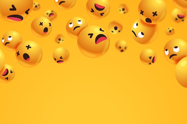 Free Vector dissapointed reactions with empty space background