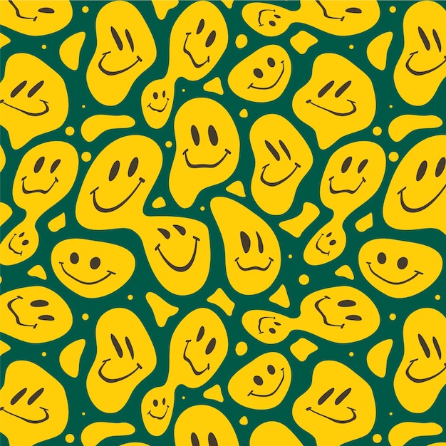 Distorted creepy smiles pattern