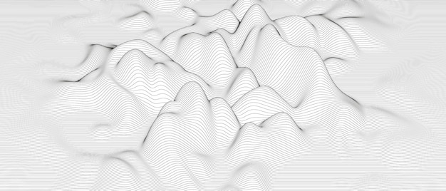 Free Vector distorted line shapes on a white background.