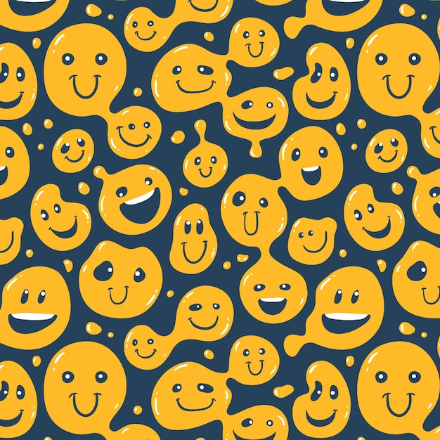 Free vector distorted smile emoticon pattern