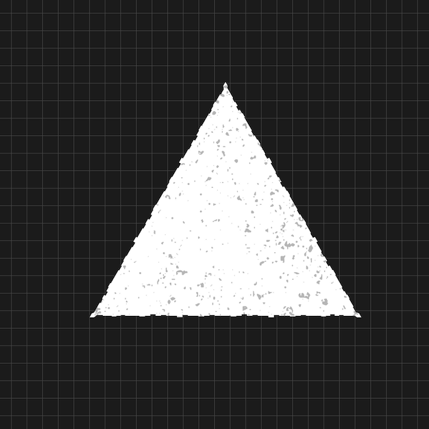 Free vector distorted white triangle shape on a black background vector