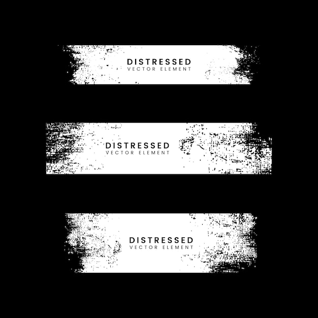 Free Vector distressed white banners