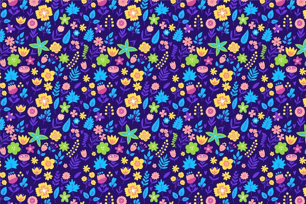 Ditsy floral motifs scattered random