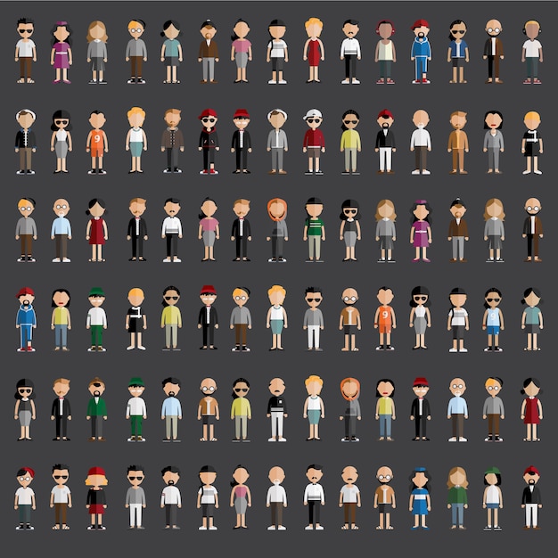 Free vector diversity community people