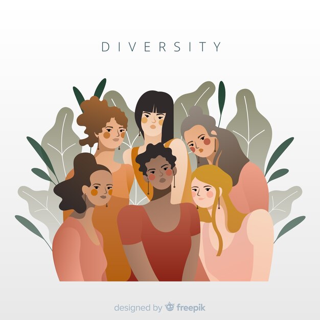 Diversity concept flat style background