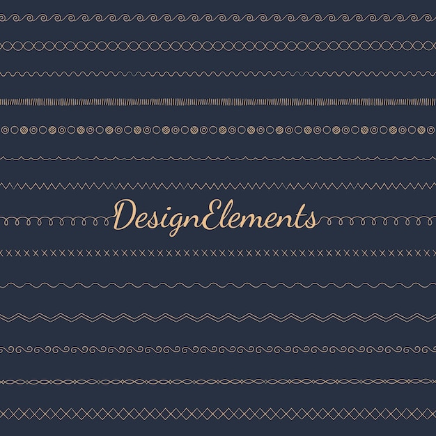 Free Vector divider line design elements vector collection